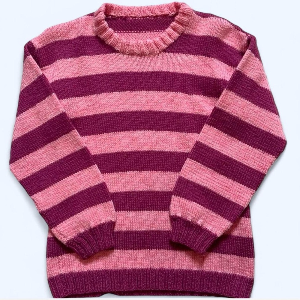 Striped Pink and Purple Women's Sweater